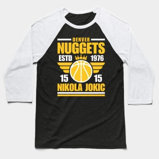 Denver Nuggets Jokic 15 Basketball Retro Baseball T-Shirt